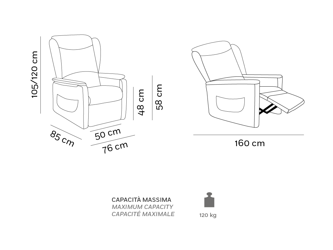 Bianca Poltrona Relax – Scheda Tecnica