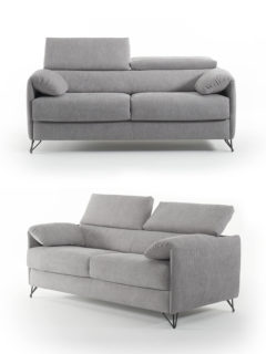 Canapé-lit Victor, appui-têtes inclinables