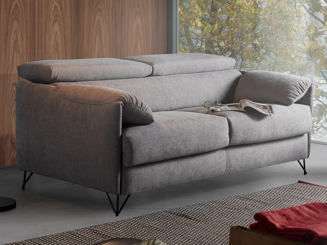 VICTOR BR. confort - MAXI LETTO MAT. NEW.MOON 160X192H13 RIVESTIMENTO TESSUTO LINEA COL. 2