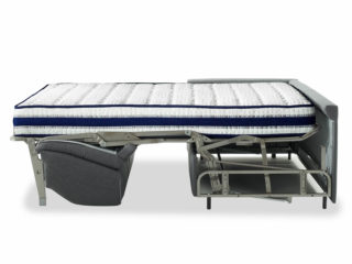 Divano letto modello Reverso, letto aperto