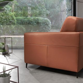 Divano Letto Teo in pelle - particolare