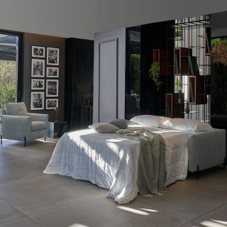 Divano letto Brio, letto aperto