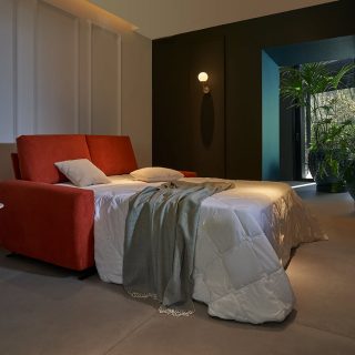 Divano letto Perla, letto aperto