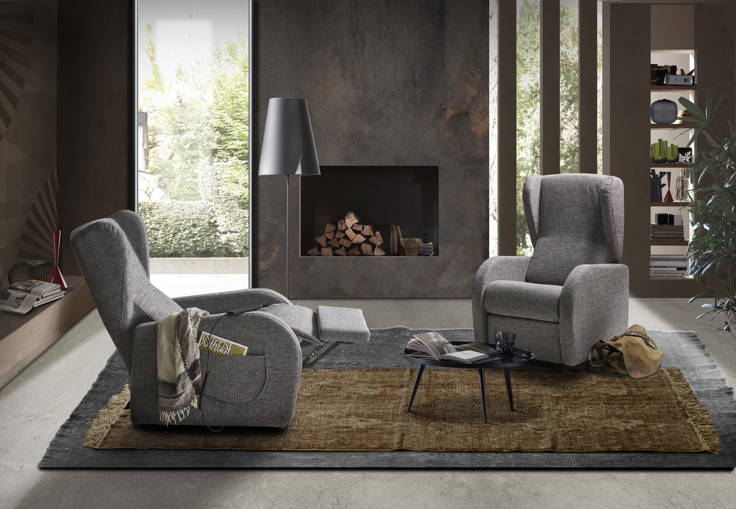 ANNA, versione 2 Motori Alzapersona con KIT ROLLER, tess. ROMEO COL.13